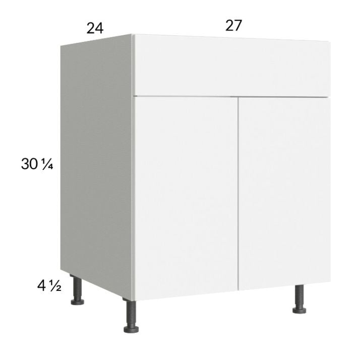 RTA Euro Gloss White 27" Sink Base Cabinet