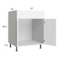RTA Euro Gloss White 27" Sink Base Cabinet