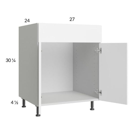 RTA Euro Gloss White 27" Sink Base Cabinet