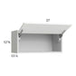 RTA Euro Gloss White 27" x 12-5/8" Flip Up Door Wall Cabinet with 2 Finished End Panels