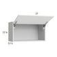 RTA Euro Gloss White 27" x 15-1/8" Flip Up Door Wall Cabinet