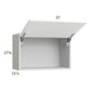RTA Euro Gloss White 27" x 17-5/8" Flip Up Door Wall Cabinet with 1 Finished End Panel