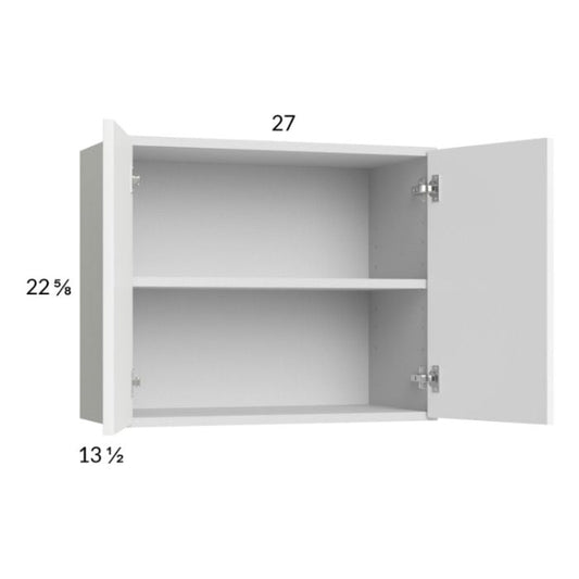 RTA Euro Gloss White 27" x 22-5/8" Wall Cabinet