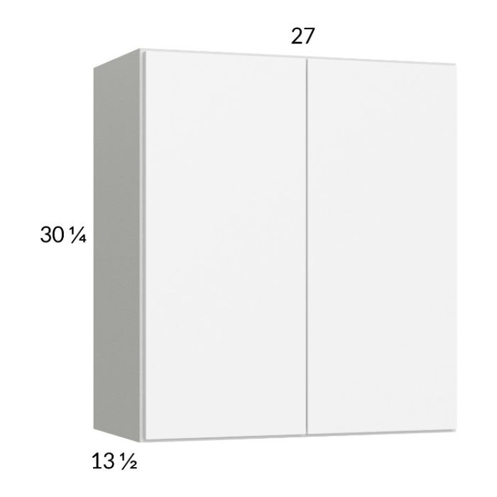 RTA Euro Gloss White 27" x 30-1/4" Wall Cabinet