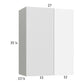 RTA Euro Gloss White 27" x 35-1/4" Blind Corner Wall Cabinet