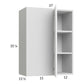 RTA Euro Gloss White 27" x 35-1/4" Blind Corner Wall Cabinet with 2 Finished End Panels