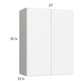 RTA Euro Gloss White 27" x 35-1/4" Wall Cabinet with 2 Finished End Panels