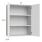 RTA Euro Gloss White 27" x 35-1/4" Wall Cabinet with 2 Finished End Panels