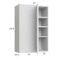 RTA Euro Gloss White 27" x 40-1/4" Blind Corner Wall Cabinet with 1 Finished End Panel
