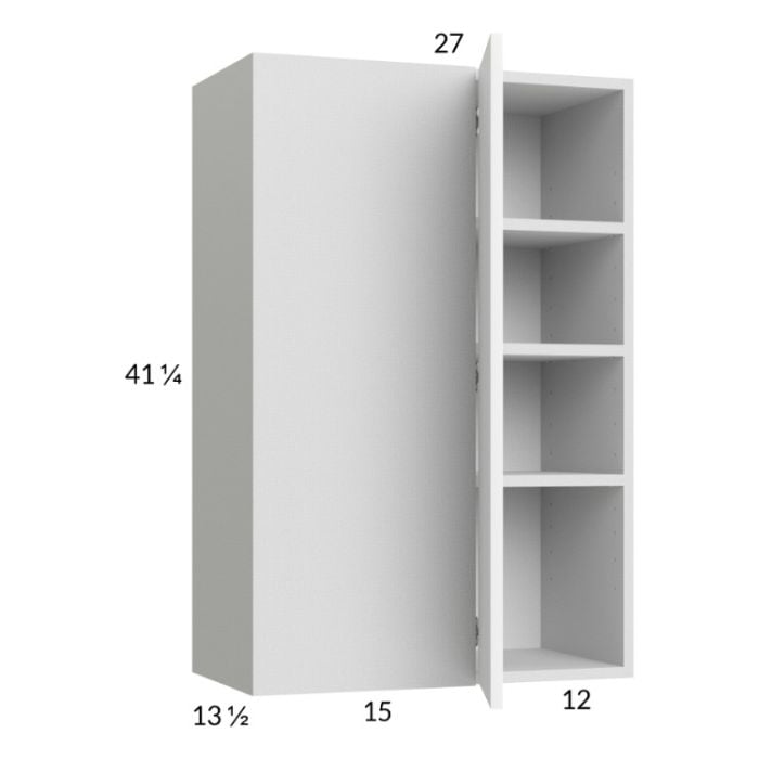 RTA Euro Gloss White 27" x 40-1/4" Blind Corner Wall Cabinet with 2 Finished End Panels