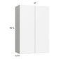 RTA Euro Gloss White 27" x 40-1/4" Wall Cabinet with 2 Finished End Panels