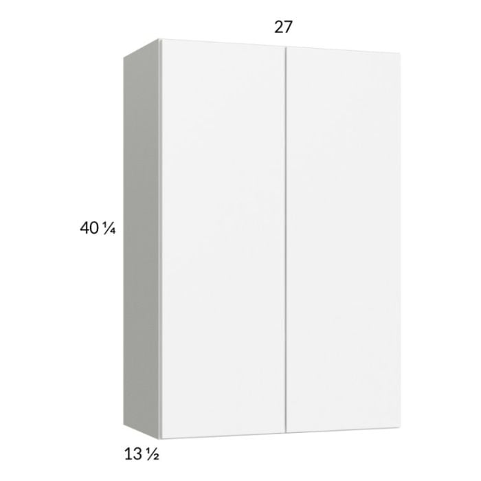 RTA Euro Gloss White 27" x 40-1/4" Wall Cabinet with 2 Finished End Panels
