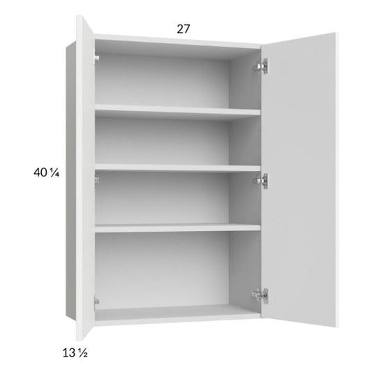 RTA Euro Gloss White 27" x 40-1/4" Wall Cabinet