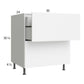 RTA Euro Gloss White 30" 2-Drawer Base Cabinet with 1 Inner Drawer and 2 Finished End Panels