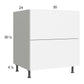 RTA Euro Gloss White 30" 2-Drawer Base Cabinet