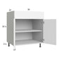 RTA Euro Gloss White 30" Base Cabinet