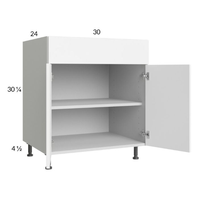 RTA Euro Gloss White 30" Base Cabinet