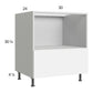 RTA Euro Gloss White 30" Base Microwave Cabinet with 1 Finished End Panel