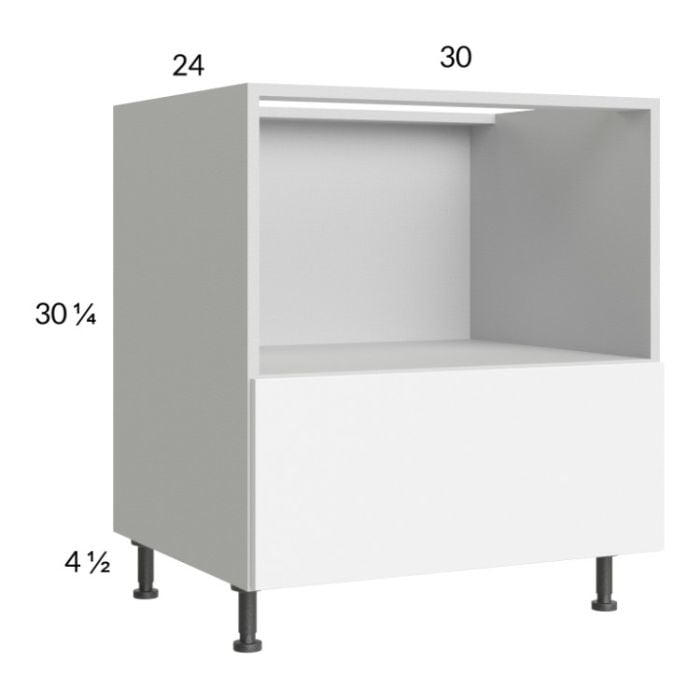 RTA Euro Gloss White 30" Base Microwave Cabinet