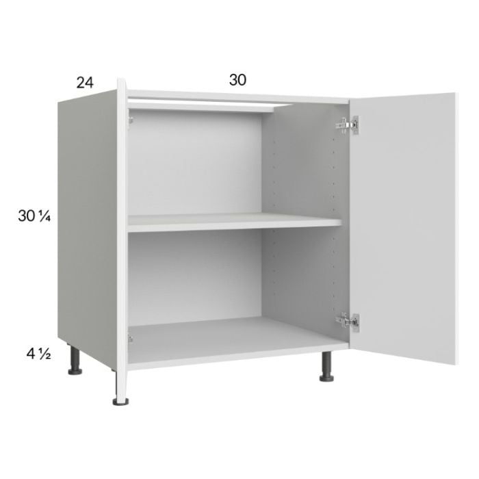 RTA Euro Gloss White 30" Full Height Door Base Cabinet