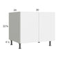 RTA Euro Gloss White 30" Full Height Door Desk Base Cabinet with 2 Finished End Panels