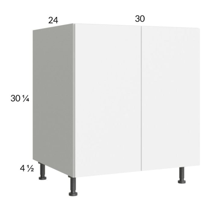 RTA Euro Gloss White 30" Full Height Door Sink Base Cabinet