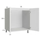 RTA Euro Gloss White 30" Full Height Door Sink Base Cabinet