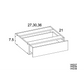 RTA Euro Gloss White 30" Knee Drawer