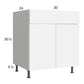 RTA Euro Gloss White 30" Sink Base Cabinet