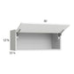 RTA Euro Gloss White 30" x 12-5/8" Flip Up Door Wall Cabinet with 2 Finished End Panels