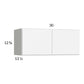 RTA Euro Gloss White 30" x 12-5/8" Wall Cabinet