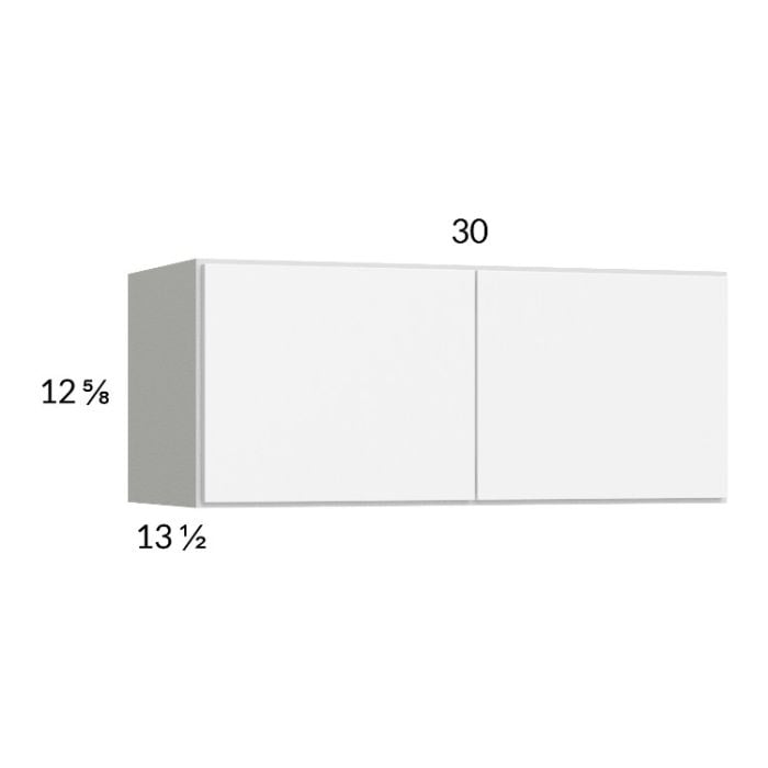 RTA Euro Gloss White 30" x 12-5/8" Wall Cabinet with 2 Finished End Panels