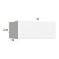 RTA Euro Gloss White 30" x 12-5/8" x 24" Flip Up Door Wall Cabinet with 1 Finished End Panel