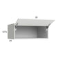 RTA Euro Gloss White 30" x 12-5/8" x 24" Flip Up Door Wall Cabinet with 1 Finished End Panel