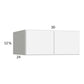 RTA Euro Gloss White 30" x 12-5/8" x 24" Wall Cabinet