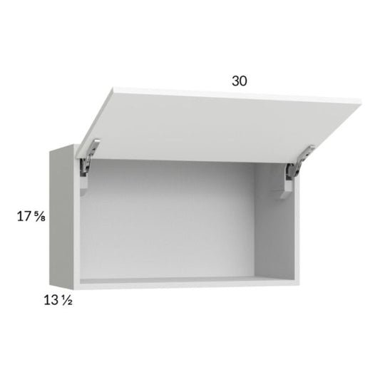RTA Euro Gloss White 30" x 17-5/8" Flip Up Door Wall Cabinet with 2 Finished End Panels