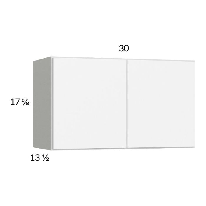 RTA Euro Gloss White 30" x 17-5/8" Wall Cabinet