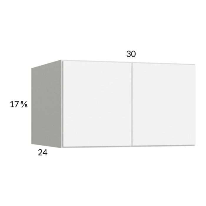 RTA Euro Gloss White 30" x 17-5/8" x 24" Wall Cabinet