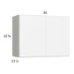 RTA Euro Gloss White 30" x 22-5/8" Wall Cabinet with 1 Finished End Panel