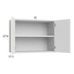 RTA Euro Gloss White 30" x 22-5/8" Wall Cabinet with 2 Finished End Panels