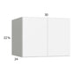 RTA Euro Gloss White 30" x 22-5/8" x 24" Wall Cabinet with 1 Finished End Panel