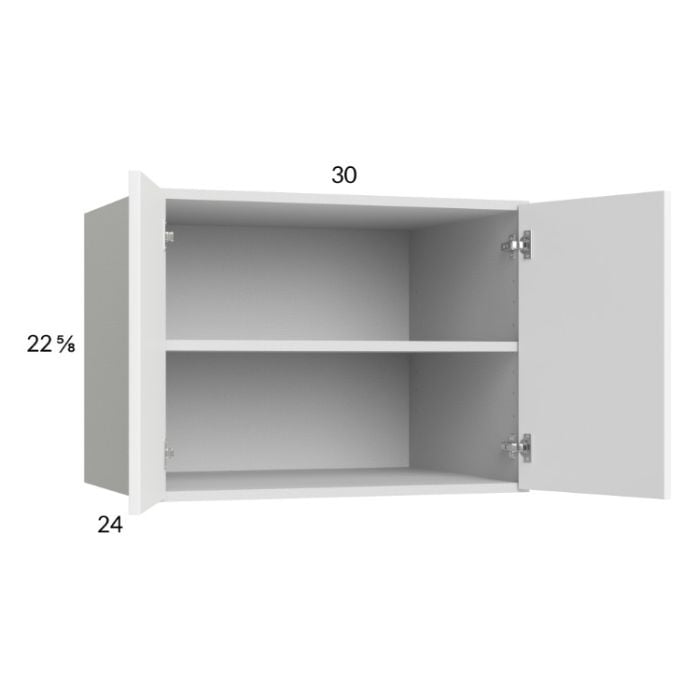RTA Euro Gloss White 30" x 22-5/8" x 24" Wall Cabinet