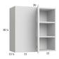 RTA Euro Gloss White 30" x 30-1/4" Blind Corner Wall Cabinet with 2 Finished End Panels