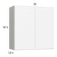 RTA Euro Gloss White 30" x 30-1/4" Wall Cabinet