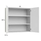 RTA Euro Gloss White 30" x 30-1/4" Wall Cabinet with 1 Finished End Panel