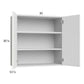 RTA Euro Gloss White 30" x 30-1/4" Wall Cabinet