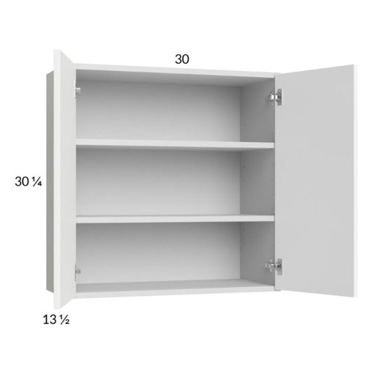 RTA Euro Gloss White 30" x 30-1/4" Wall Cabinet