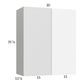 RTA Euro Gloss White 30" x 35-1/4" Blind Corner Wall Cabinet with 2 Finished End Panels