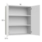 RTA Euro Gloss White 30" x 35-1/4" Wall Cabinet