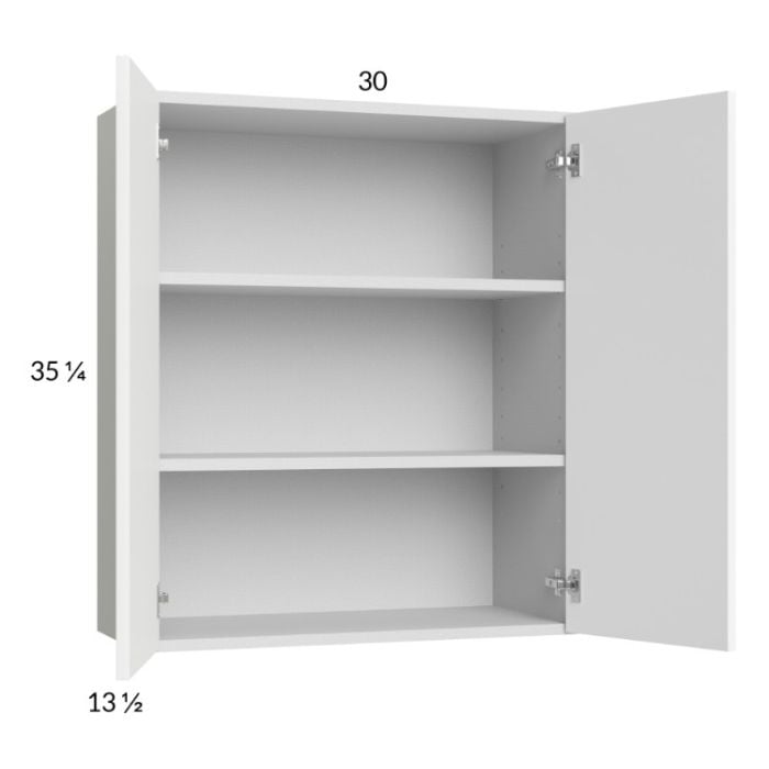 RTA Euro Gloss White 30" x 35-1/4" Wall Cabinet